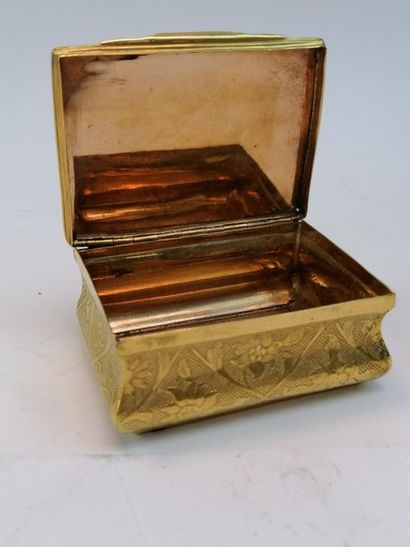 Golden yellow metal box. Late 18th-early...