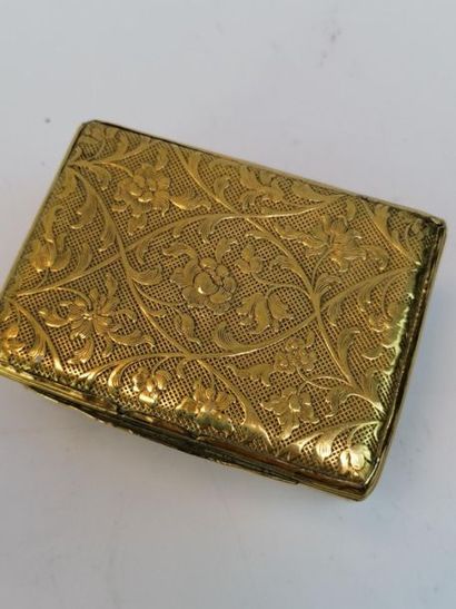 Golden yellow metal box. Late 18th-early...