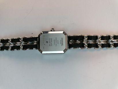 CHANEL- Small metal and leather lady's w...