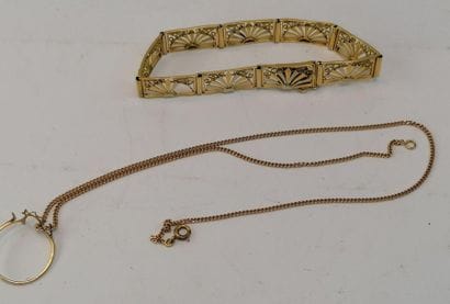 Lot of yellow gold jewellery including bracelet...