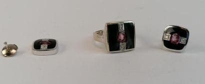 CLOZEAU- Set in white gold including a ring...