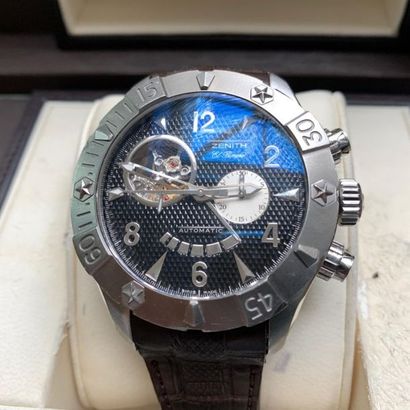 ZENITH - Men's stainless steel watch with...