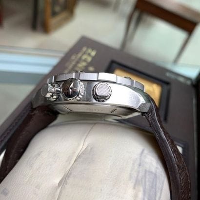 ZENITH - Men's stainless steel watch with...