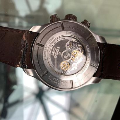 ZENITH - Men's stainless steel watch with...