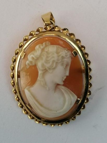 Cameo mounted as a pendant or brooch 