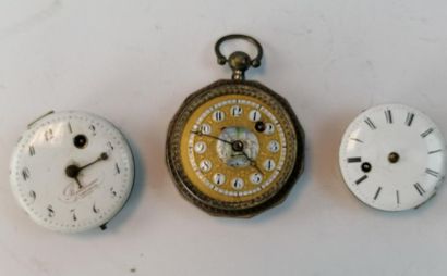 Set of 3 cockerel watch movements