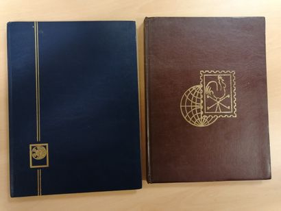3 albums de timbres sur les pays et divers,...
