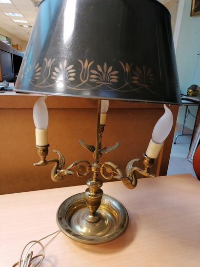 Metal hot water bottle lamp