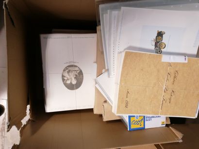 set of stamps in albums