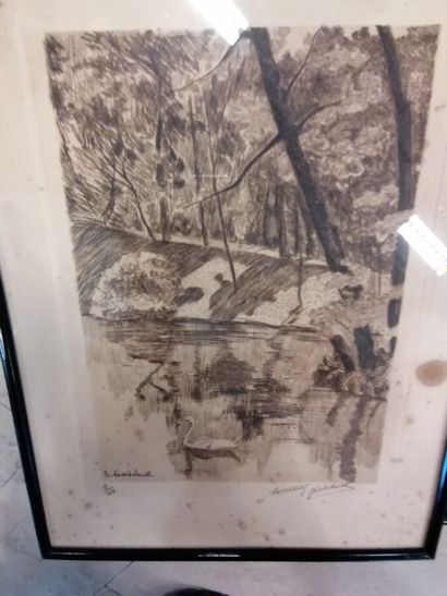 GEOBELOUET suite de 12 eaux fortes originales...