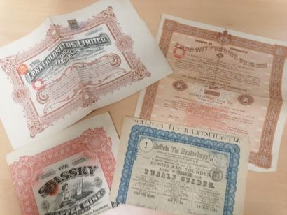 Lot de 4 bons au porteur