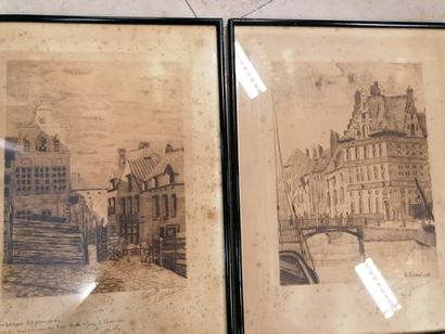 GEOBELOUET suite de 12 eaux fortes originales...