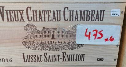 6 bt Vieux chateau Chambeau 2016 Lussac St-Emilion...
