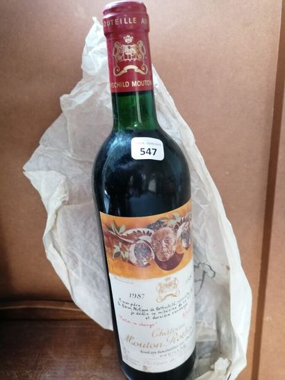 1 bt Chateau Mouton Rothschild 1987 Paui...