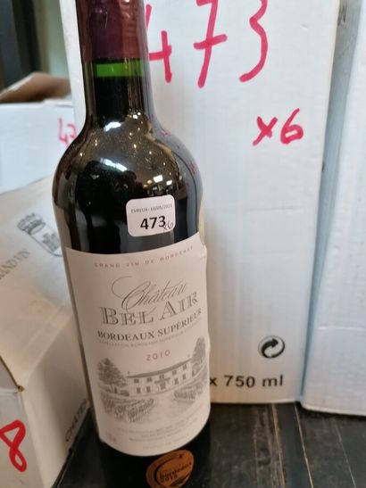 6 bt chateau Bel Air 2010 bordeaux supérieur...
