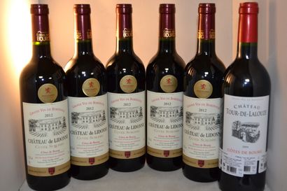 LOT OF 6 BT CPT: 5 cats of Lidonne 2012 côtes...