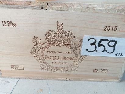 12 bt chateau Ferrière 2015 Margaux (CBO)

ESTIMATE...