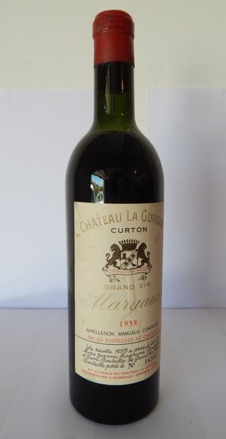 1 bt chateau La Gurgue Margaux 1958 LB