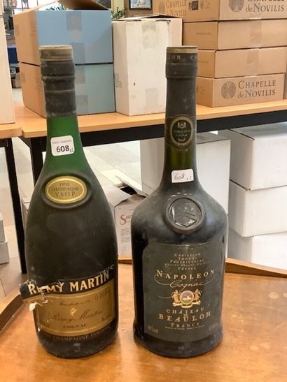 LOT OF 2 BT CPT: 1 Cognac chateau de Beaulon...