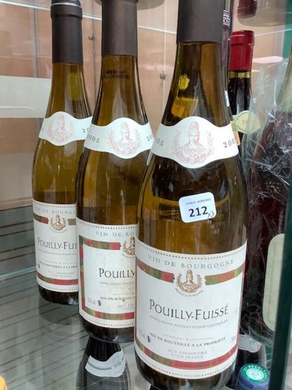 3 bt Pouilly Fuissé 2005 mise propriété cave...