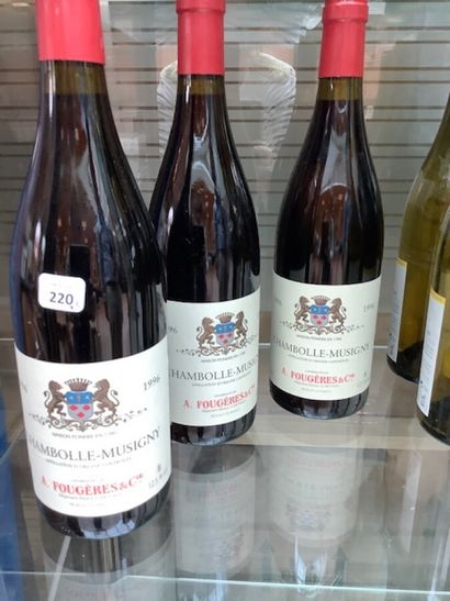 3 bt Chambolle Musigny 1996 par A. Fougères...