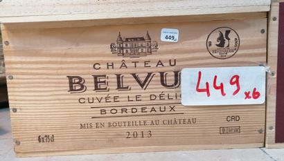 6 bt chateau Bellevue cuvée le Délice 2013...