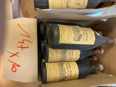10 bt chateau Pardaillan 1982 Bordeaux (waxed...