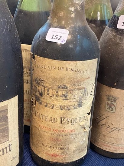 5 bt chateau Eyquem 1988 Côtes de Bourg (damaged...