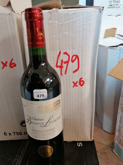 6 bt chateau Bellevue Lugagnac 2009 Bordeaux...