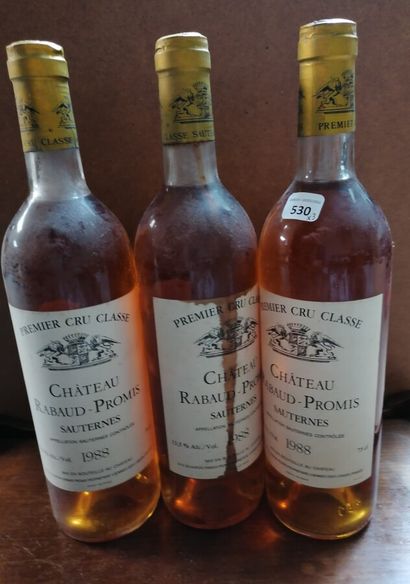 3 bt chateau Rabaud Promis 1988 Sauternes...