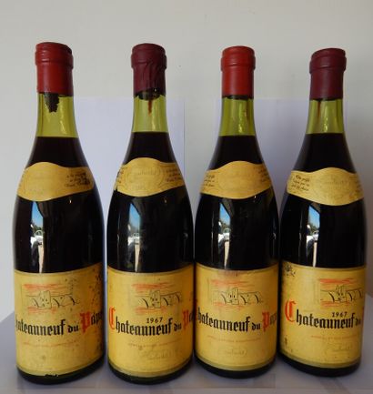4 Châteauneuf du Pape Combastet 1967, niveaux...