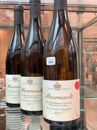 3 bt Meursault blanc cuvée Amaury 2017 vieilli...