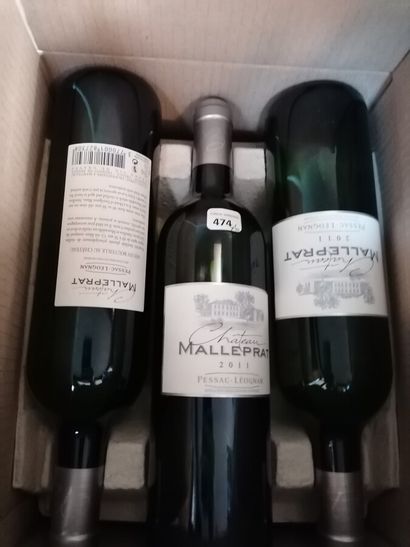 6 bt chateau Malleprat 2011 Pessac Léognan...