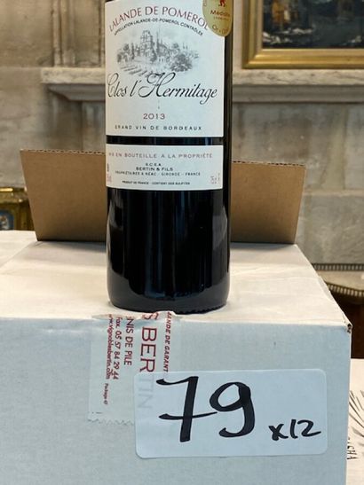 12 bt Clos l'Hermitage 2013 Lalande Pomerol

ESTIMATION...