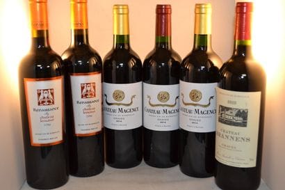 LOT OF 6 BT CPT: 2 cats Léognan 2016 bord...