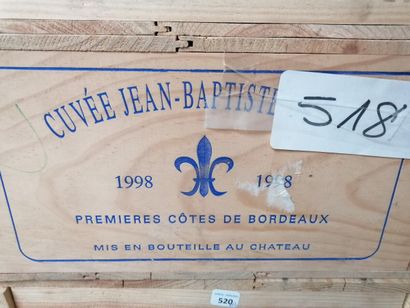 12 bt 1st Côtes de Bordeaux 1998 cuvée Jean-Baptiste...