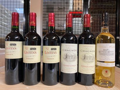 LOT OF 6 BT CPT: 3 cats of Léotins 2015 Bordeaux,...
