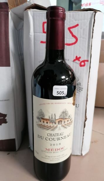 6 bt chateau de Courneau 2018 Médoc, gold...