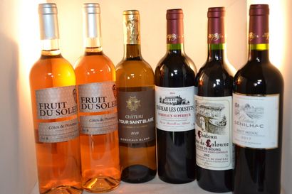 LOT DE 6 BT CPT: 2 côte de Provencé rosé...