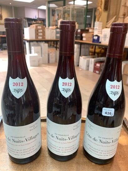 3 bt Côtes de Nuits village 2012 domaine...