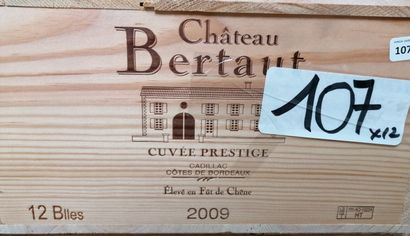 12 bt chateau Bertaut 2009 cuvée Prestige...