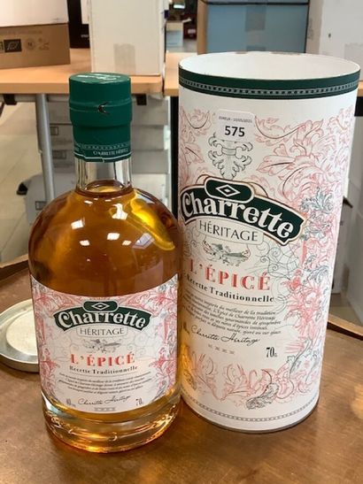 1 bt Rhum Héritage Charrette l'Epicé 40%...
