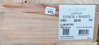 3 bt chateau Lynch Bages 2015 Pauillac (CBO)

ESTIMATE...