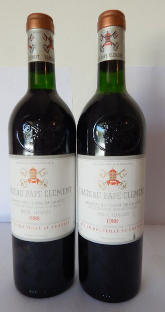 2 chateau Pape Clément Pessac-Léognan 1988...