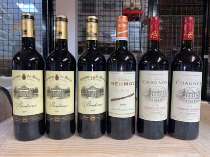 LOT OF 6 BT CPT: 1 chateau Mermoz 2015 Bordeaux...