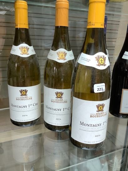 3 bt Montagny Premier cru 2014 signé Bourgogne...