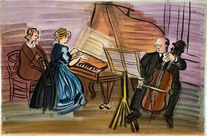 Raoul Dufy, 1877-1953, le concert, lithographie...