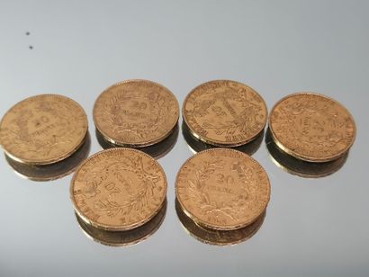 6 pièces de 20F or République
