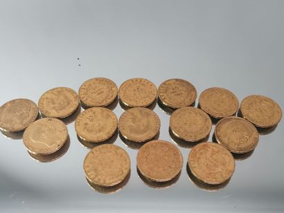 15 pièces de 20F or Napoléon III