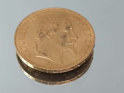 1 pièce de 50F or 1865 A Nap III